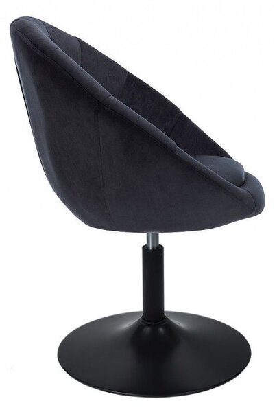 LuxuryForm DESIGN Křeslo VERA VELUR na černém talíři - černé