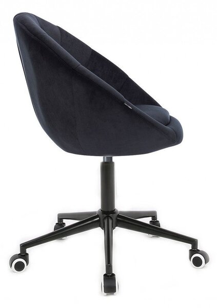 LuxuryForm DESIGN Křeslo VERA VELUR na černé podstavě s kolečky - černé