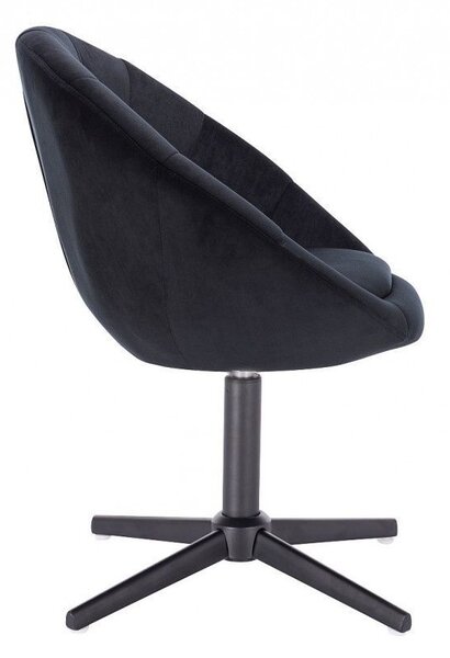 LuxuryForm DESIGN Křeslo VERA VELUR na černém kříži - černé