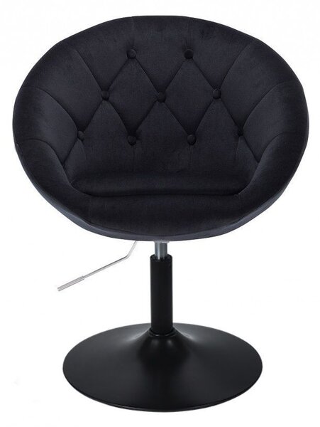 LuxuryForm DESIGN Křeslo VERA VELUR na černém talíři - černé