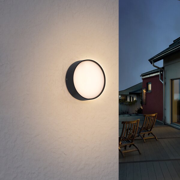 Moderní venkovní nástěnné svítidlo černé vč. LED IP65 - Dop