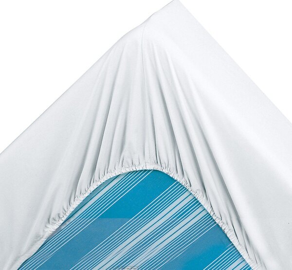 Jednobarevné napínací prostěradlo zn. Colombine® s hloubkou rohů 32 cm, z polycotonu bílá 90x190 cm