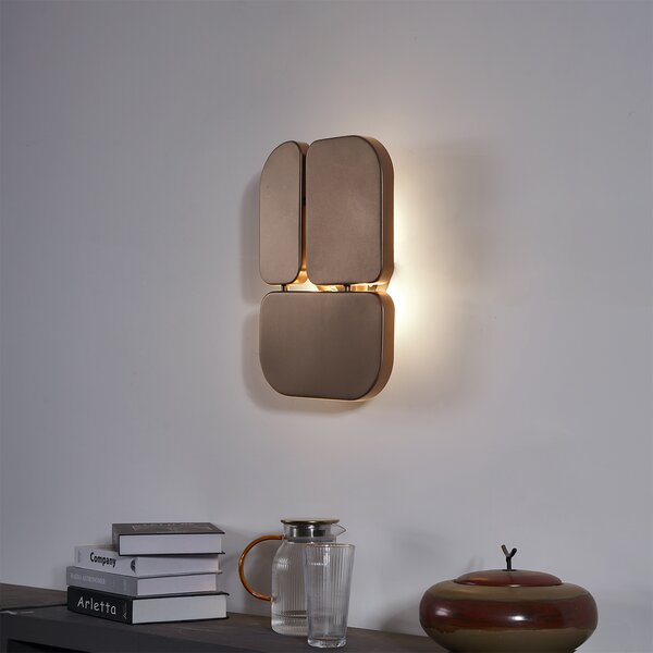 Designová nástěnná lampa bronzová 3-světla - Planes