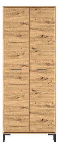 Vysoká šatní skříň BEDA - šířka 80 cm, dub artisan