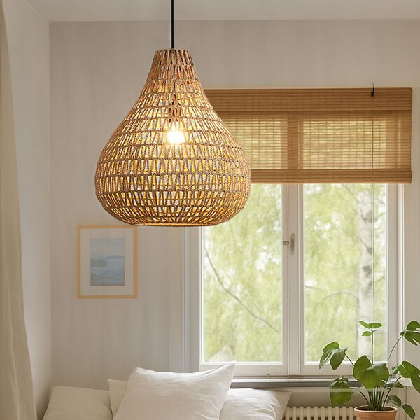 Skandinávské závěsné svítidlo hnědé 45 cm - Lina Natural