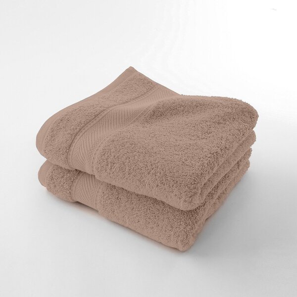 Jednobarevná froté sada koupelnového textilu zn. Colombine, luxusní kvalita 540 g/m2 hnědošedá ručník 50x100 cm+žínka