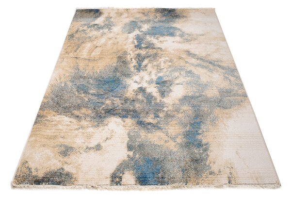 Makro Abra Kusový koberec RIVOLI BB19A Abstraktní béžový modrý Rozměr: 80x150 cm