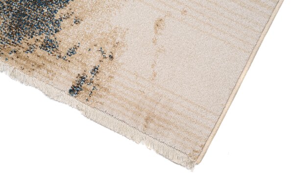 Makro Abra Kusový koberec RIVOLI BB19A Abstraktní béžový modrý Rozměr: 80x150 cm