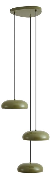 Retro zelené závěsné svítidlo s kovovým stínidlem 6-světelné - Macaron