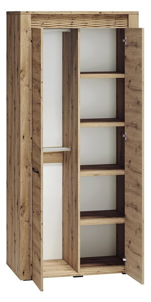 Šatní skříň DIANDRA - šířka 92 cm, dub artisan
