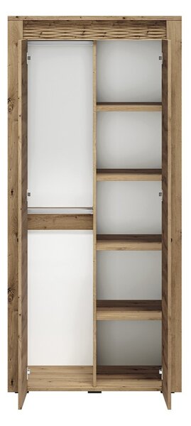 Šatní skříň DIANDRA - šířka 92 cm, dub artisan