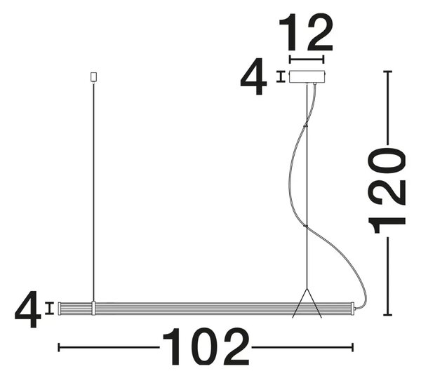 -25 % Dny Marianne - Nova Luce Skleněné závěsné LED světlo Eliot 102 cm