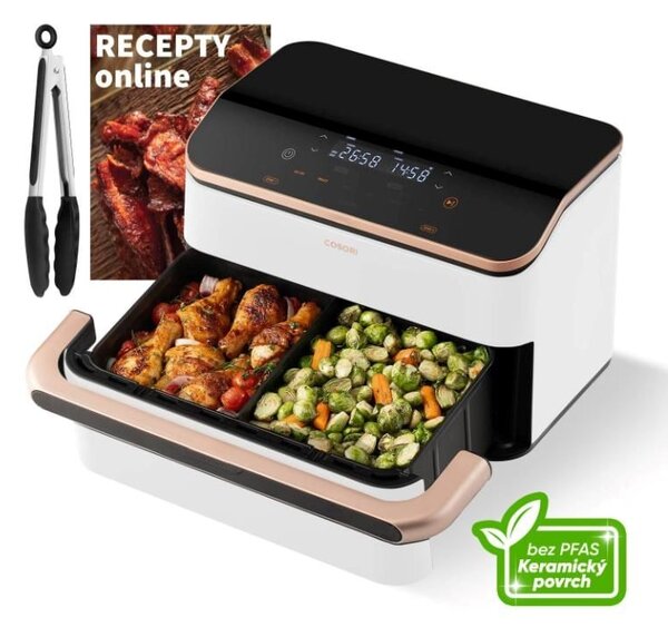 Cosori Dual Blaze TwinFry, keramika, bílá 0810123678440