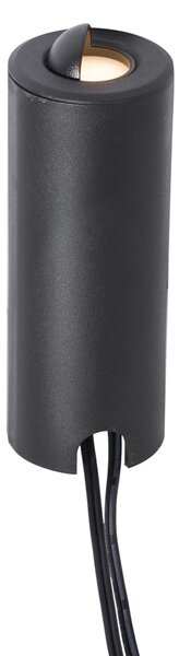 Sada 5 moderních zapuštěných bodových svítidel černá vč. LED IP67 - Linsey