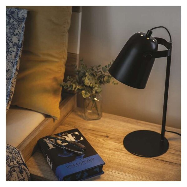 EMOS Stolní lampa NINA na žárovku E27, černá 1538201500