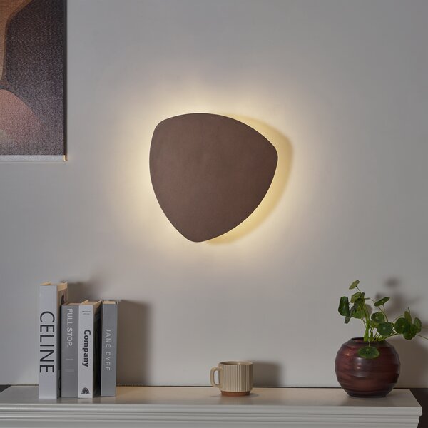 Designová nástěnná lampa bronzová organická 32cm 2-světla - Pulley