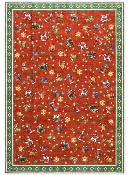 Villeroy & Boch 160x230 cm Kusový koberec Villeroy & Boch Toy's delight 106499 Red Green, červená, obývací pokoj