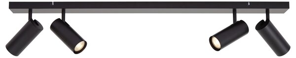 Moderní stropní bodové světlo černé 4-světlo nastavitelné - Renna