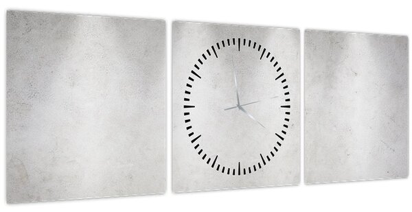 Obraz - Betonová zeď se světly (s hodinami) (90x30 cm)
