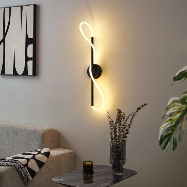 Moderní stropní svítidlo černé vč. LED 3-stupňové stmívatelné - Keri