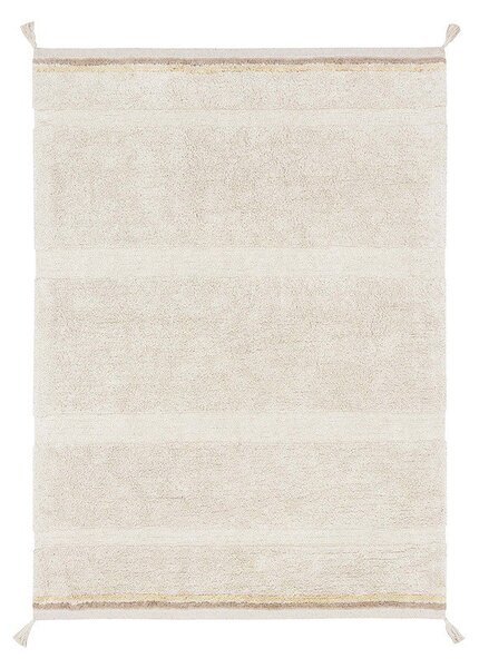 Krémový pratelný ručně tkaný bavlněný koberec 170x240 cm Bloom Natural – Lorena Canals