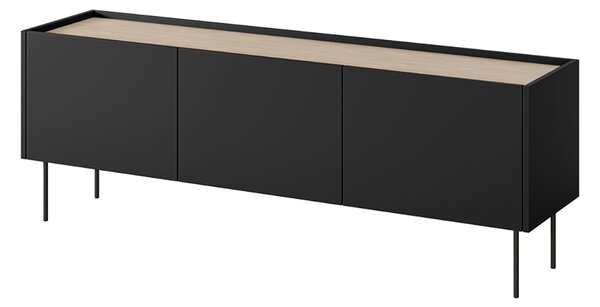 TV stolek Desin 170 cm - černý mat / dub nagano