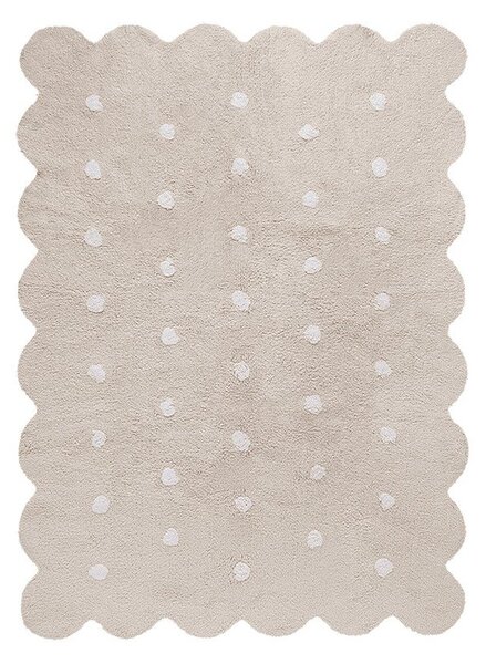 Béžový pratelný ručně tkaný bavlněný dětský koberec 120x160 cm Biscuit Beige – Lorena Canals