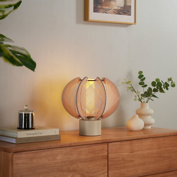 Japandi stolní lampa béžová 32 cm - Gertie