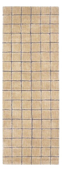 Ručně tkaný vlněný běhoun jantarový 80x230 cm Mosaic Amber – Lorena Canals