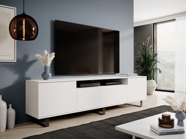 TV stolek Logan 200 - Bílá - 14 cm nožky