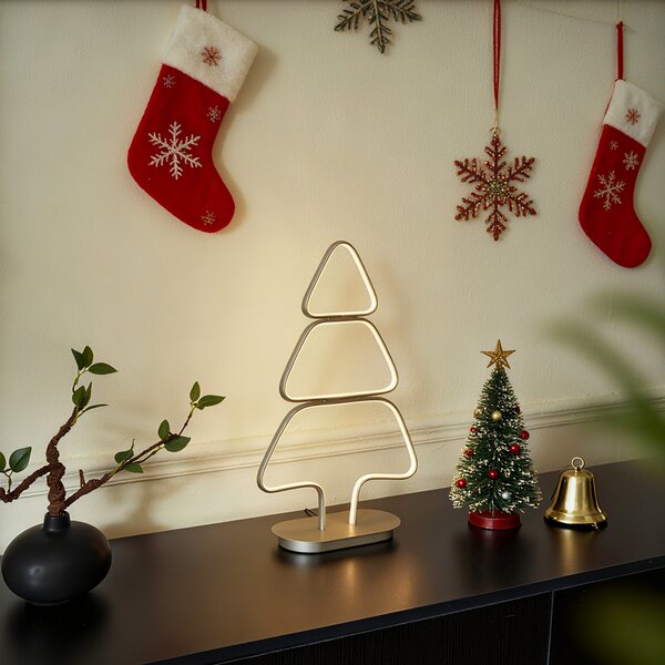 Vánoční stolní lampa ocelová vánoční stromek vč. LED - Arbre