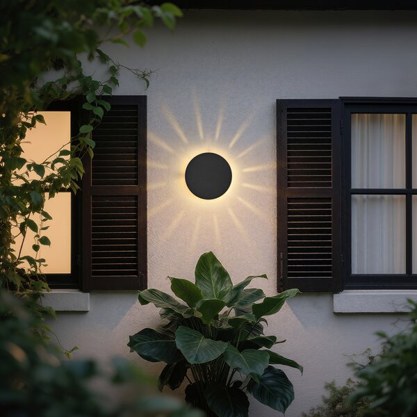 Venkovní nástěnné svítidlo černé vč. LED IP54 - Soleil