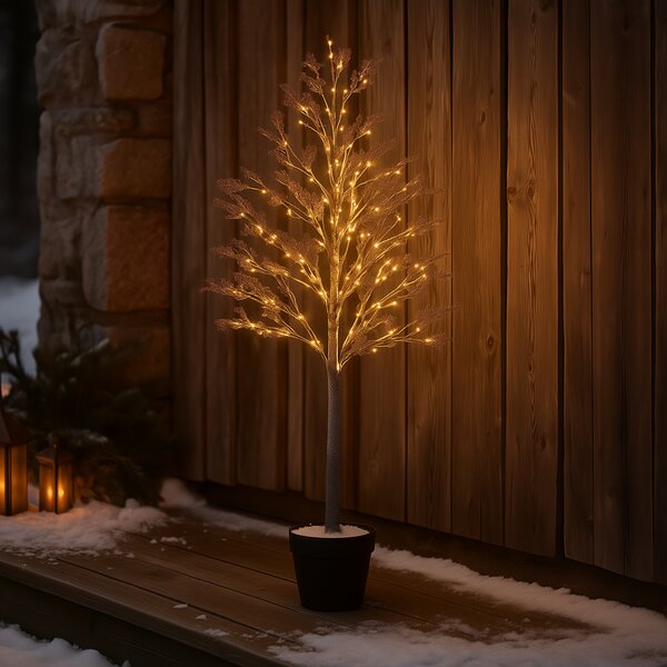 Vánoční venkovní stojací lampa strom 120 cm vč. LED s časovačem IP44 - Fuyu