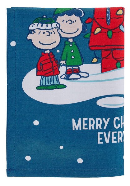 PEANUTS Utěrka "Merry Christmas" - tm.modrá