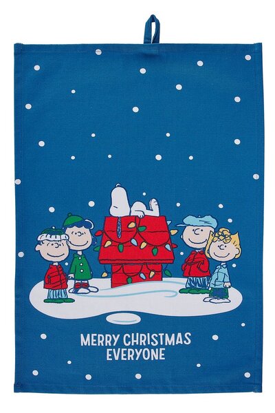 PEANUTS Utěrka "Merry Christmas" - tm.modrá