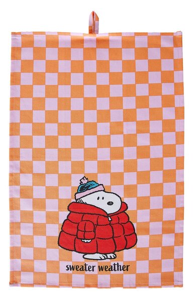 PEANUTS Utěrka "Sweater Weather" - oranžová/růžová