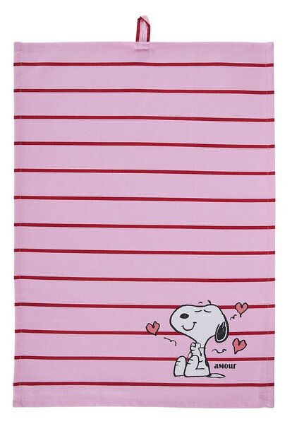 PEANUTS Utěrka "Amour" - růžová/červená