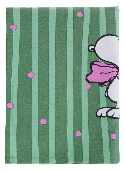 PEANUTS Utěrka Snoopy s motýlkem - zelená