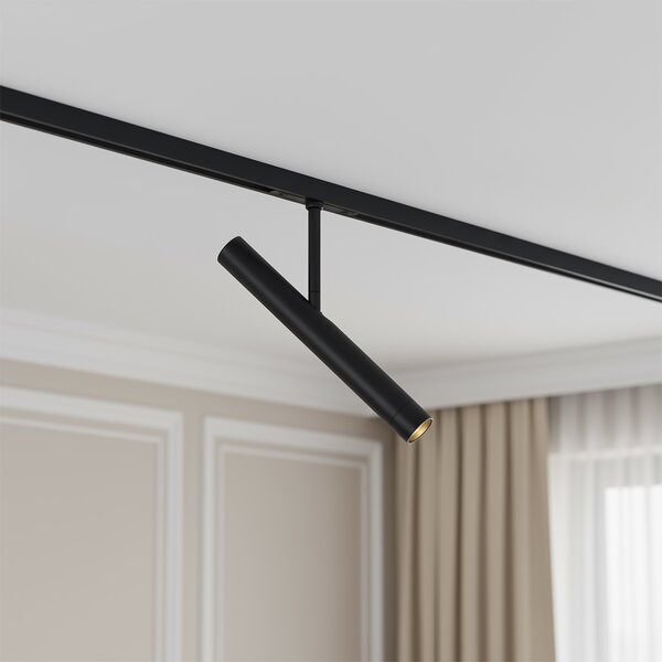 Moderní bodové svítidlo černé pro 1fázový kolejnicový systém - Slimline Avery