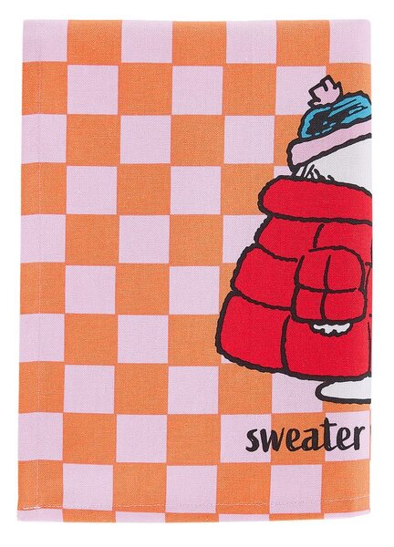 PEANUTS Utěrka "Sweater Weather" - oranžová/růžová