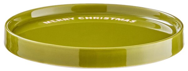 GOOD VIBES Talíř "Merry Christmas" 15 cm - zelená