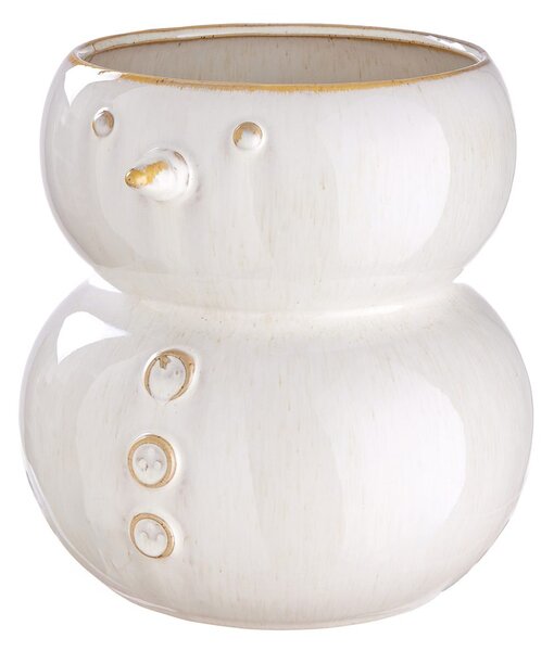 SNOWMAN Váza 20 cm - bílá