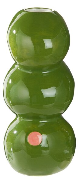 OLIVES Váza 17 cm - zelená