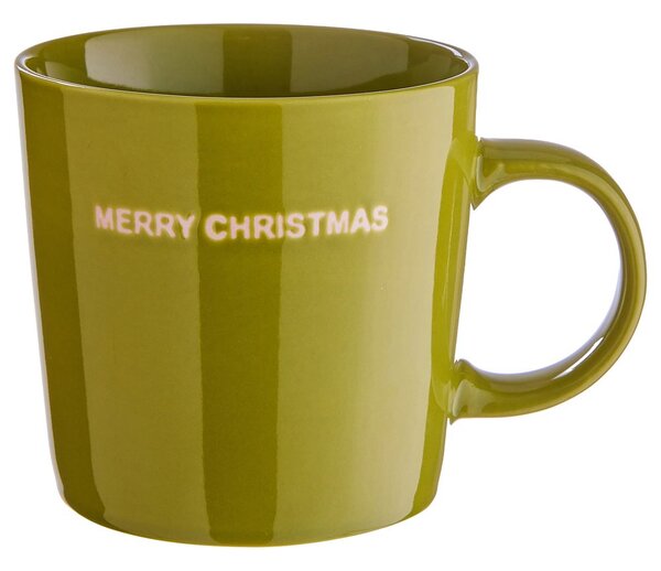GOOD VIBES Hrnek "Merry Christmas" 400 ml - zelená