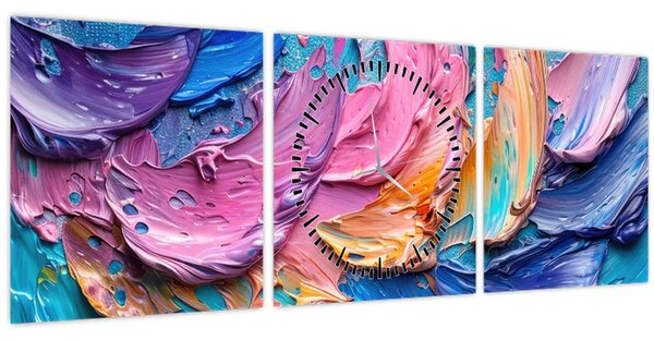 Obraz - Olejomalba (s hodinami) (90x30 cm)