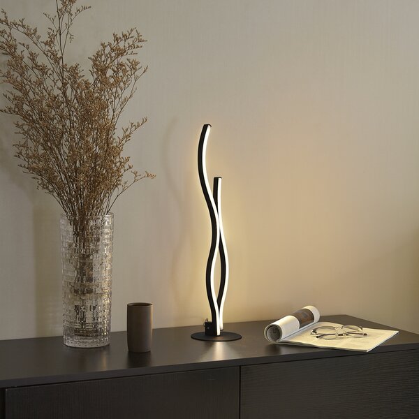 Designová stolní lampa černá vč. LED stmívatelná - Ying
