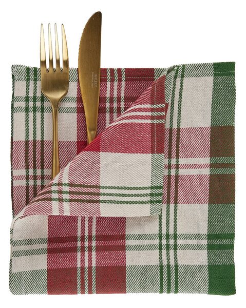 HIGHLANDS Ubrousek 42 x 42 cm - červená/zelená