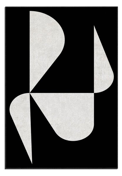 ASIR Koberec (120 x 180) ALHO CARPET-21A černá a bílá abstrakce