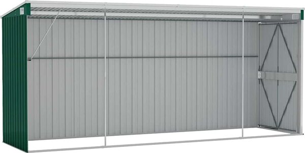 VidaXL Nástěnný zahradní domek 118 x 382 x 178 cm pozinkovaná ocel [316231] Barva: antracitová