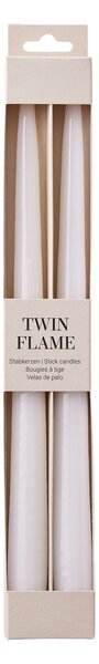 TWIN FLAME Sada svíček 2 ks 31 cm - bílá
